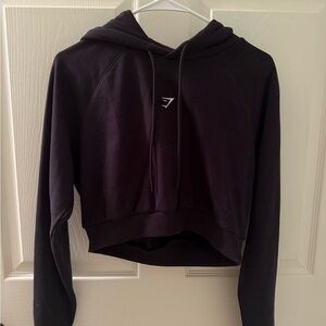 Gymshark Cropped Hoodie - Black